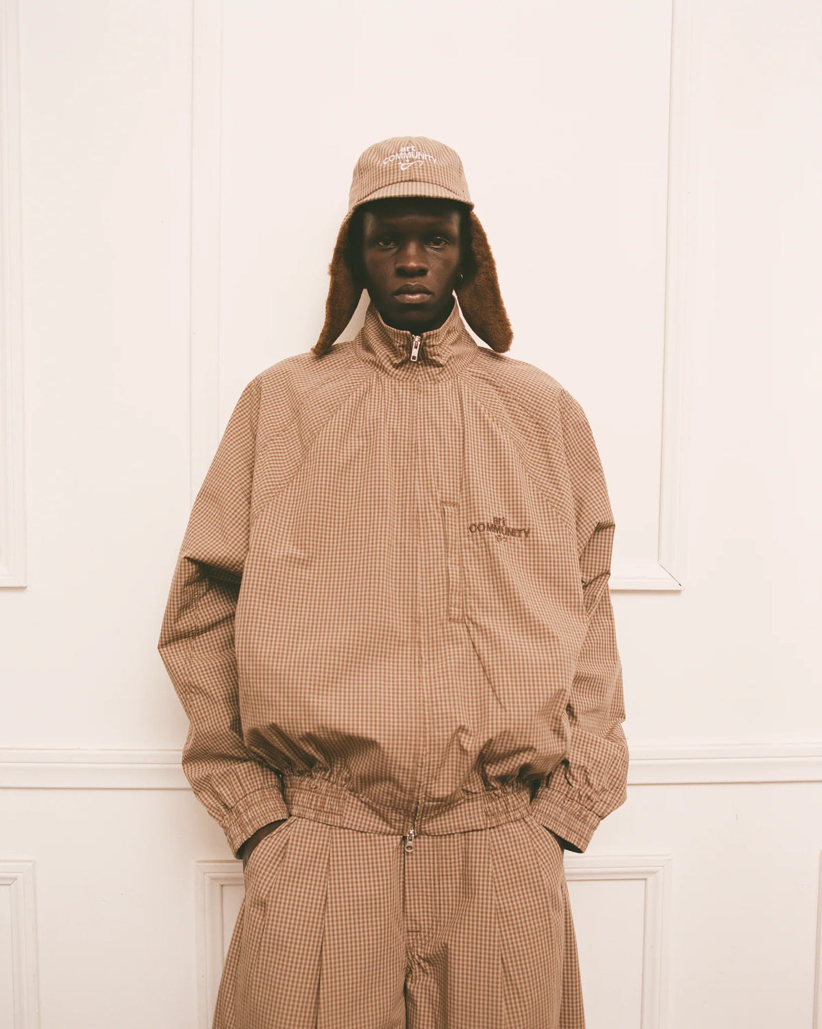 PLAID PILOT SHORT BRIM CAP