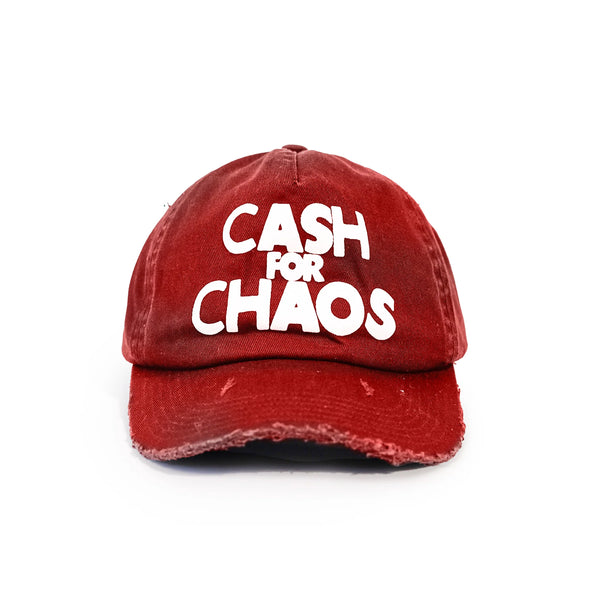 CASH Distressed Cap [Washed Red]