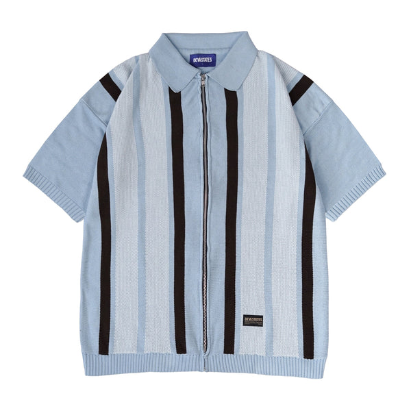 JUNIOR Zip Knitted Polo [Blue/MultiI]