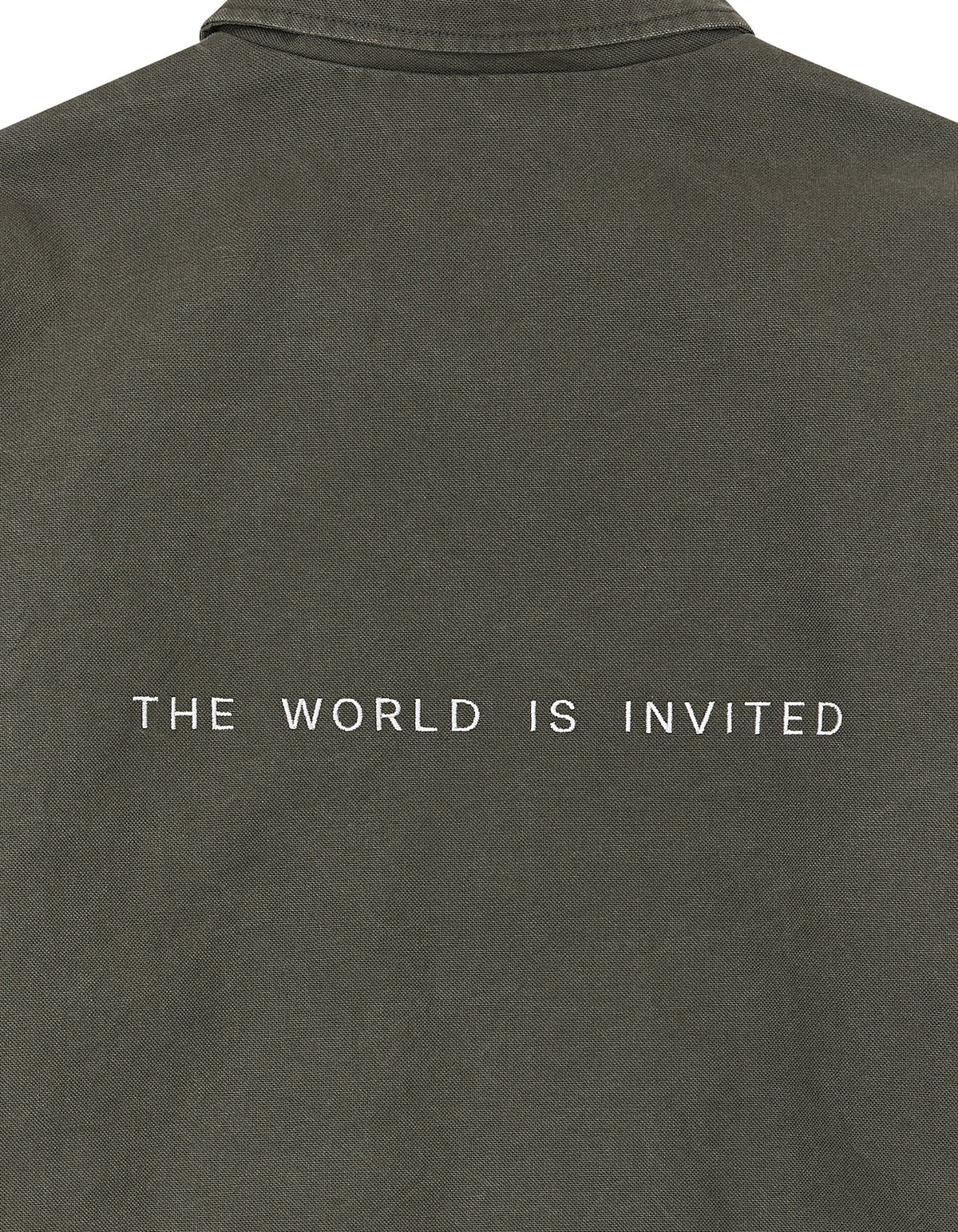 THE WORLD IS INVITED COACH JACKET