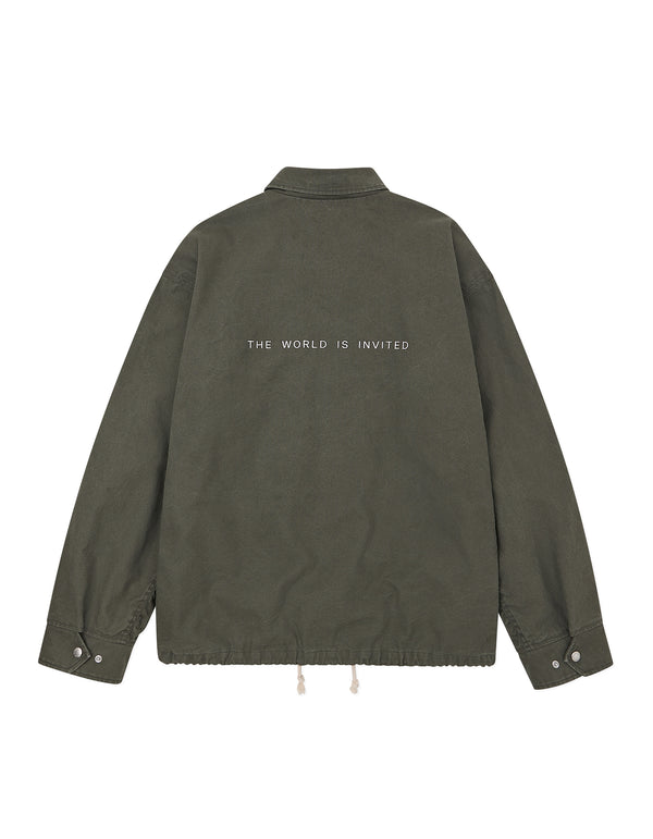 THE WORLD IS INVITED COACH JACKET