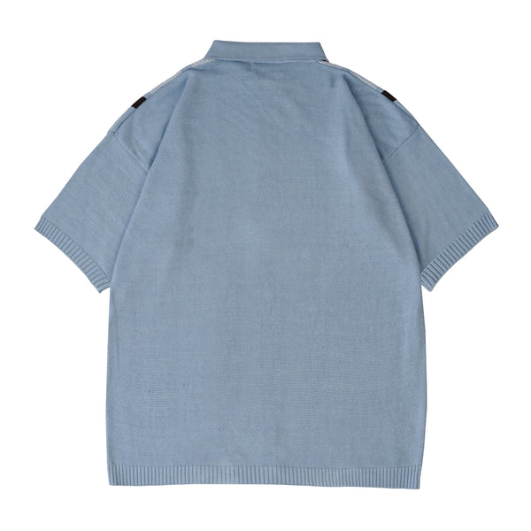 JUNIOR Zip Knitted Polo [Blue/MultiI]