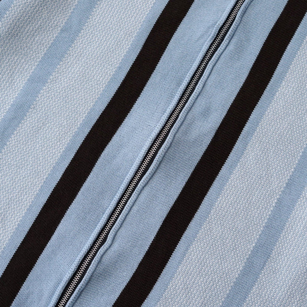JUNIOR Zip Knitted Polo [Blue/MultiI]