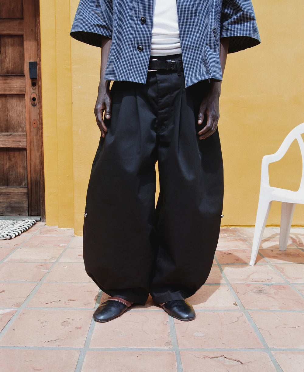 Black Japanese Twill Triptych Trouser