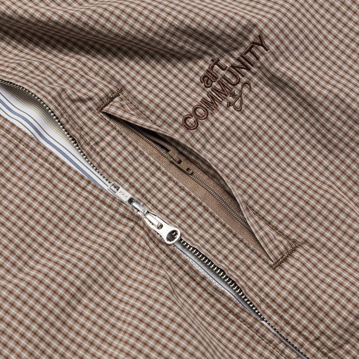 PLAID DOUBLE ZIP JAPANESE TRACK JACKET