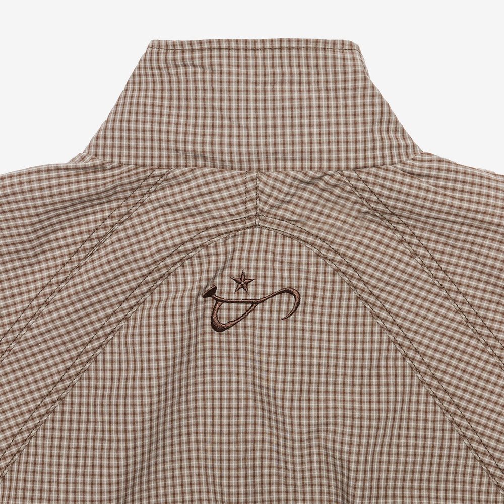 PLAID DOUBLE ZIP JAPANESE TRACK JACKET