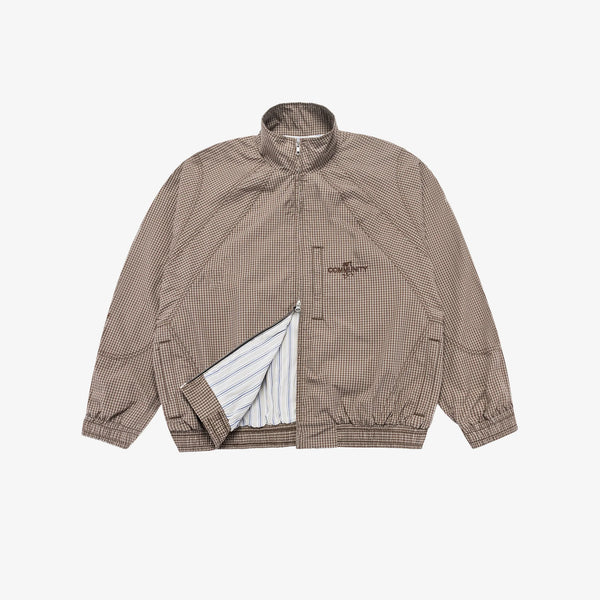 PLAID DOUBLE ZIP JAPANESE TRACK JACKET