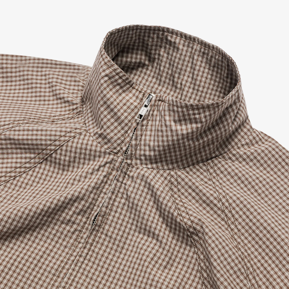 PLAID DOUBLE ZIP JAPANESE TRACK JACKET