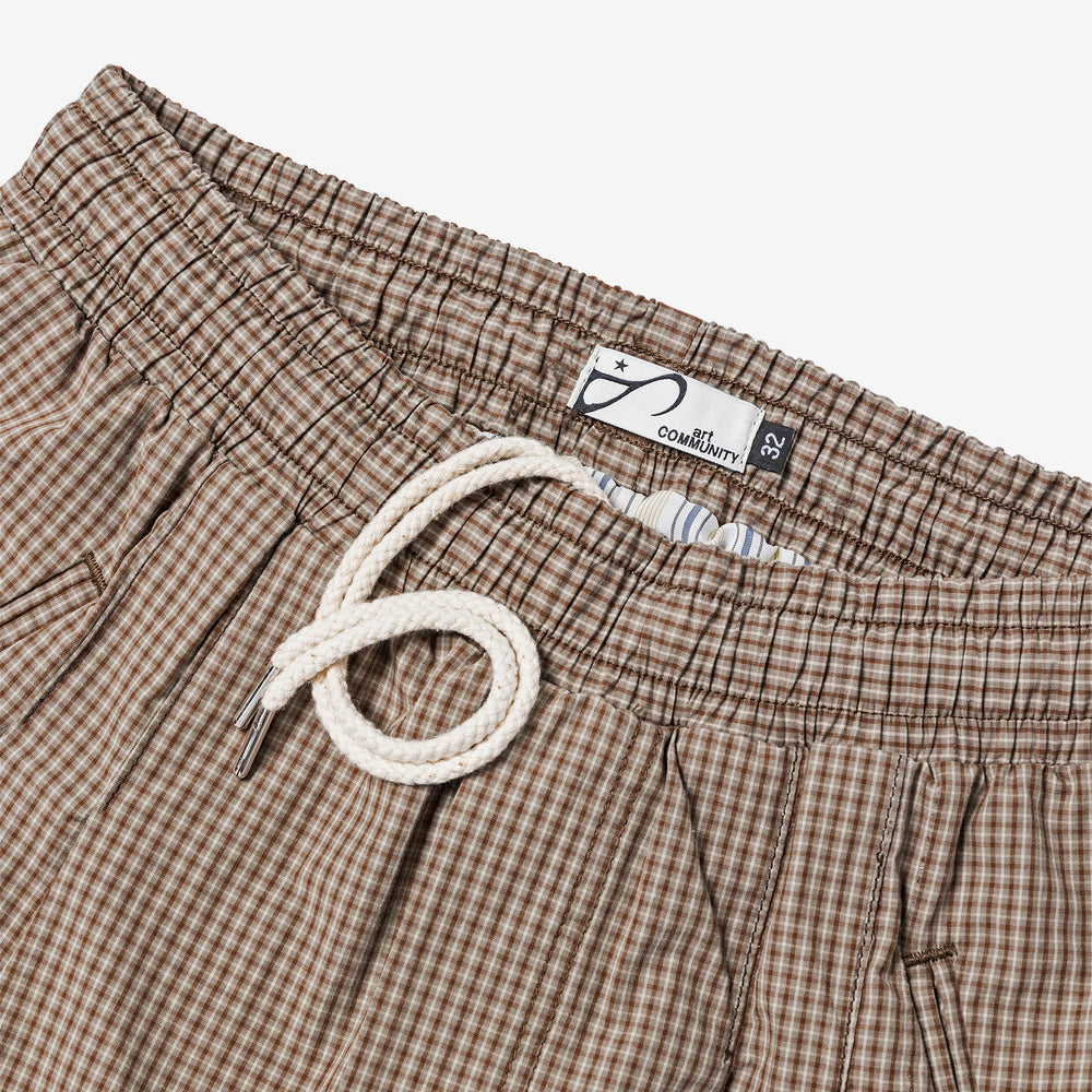 PLAID JAPANESE TRIPTYCH TRACK PANT