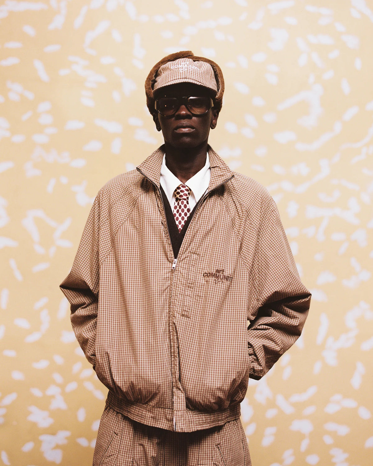 PLAID DOUBLE ZIP JAPANESE TRACK JACKET