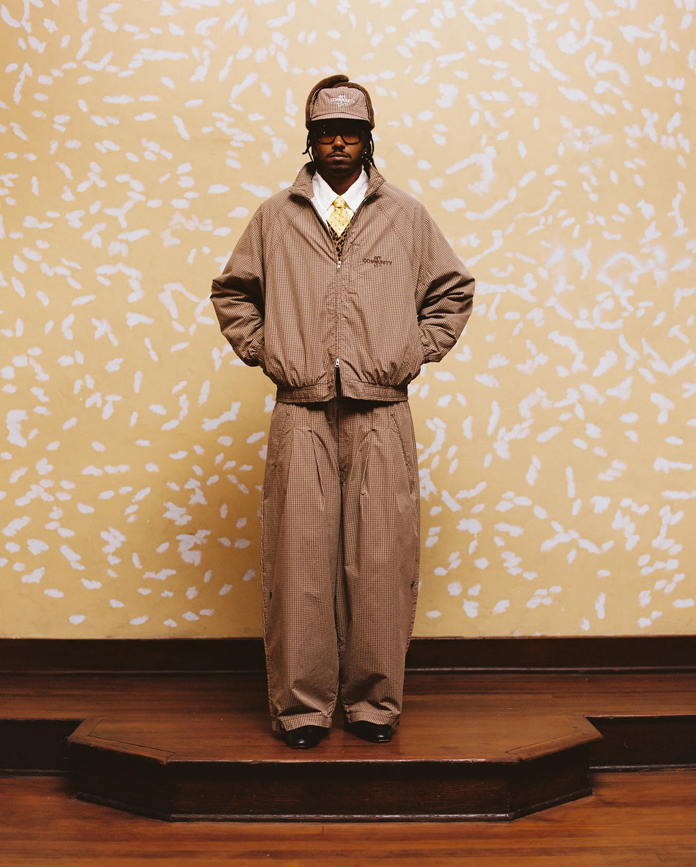 PLAID DOUBLE ZIP JAPANESE TRACK JACKET