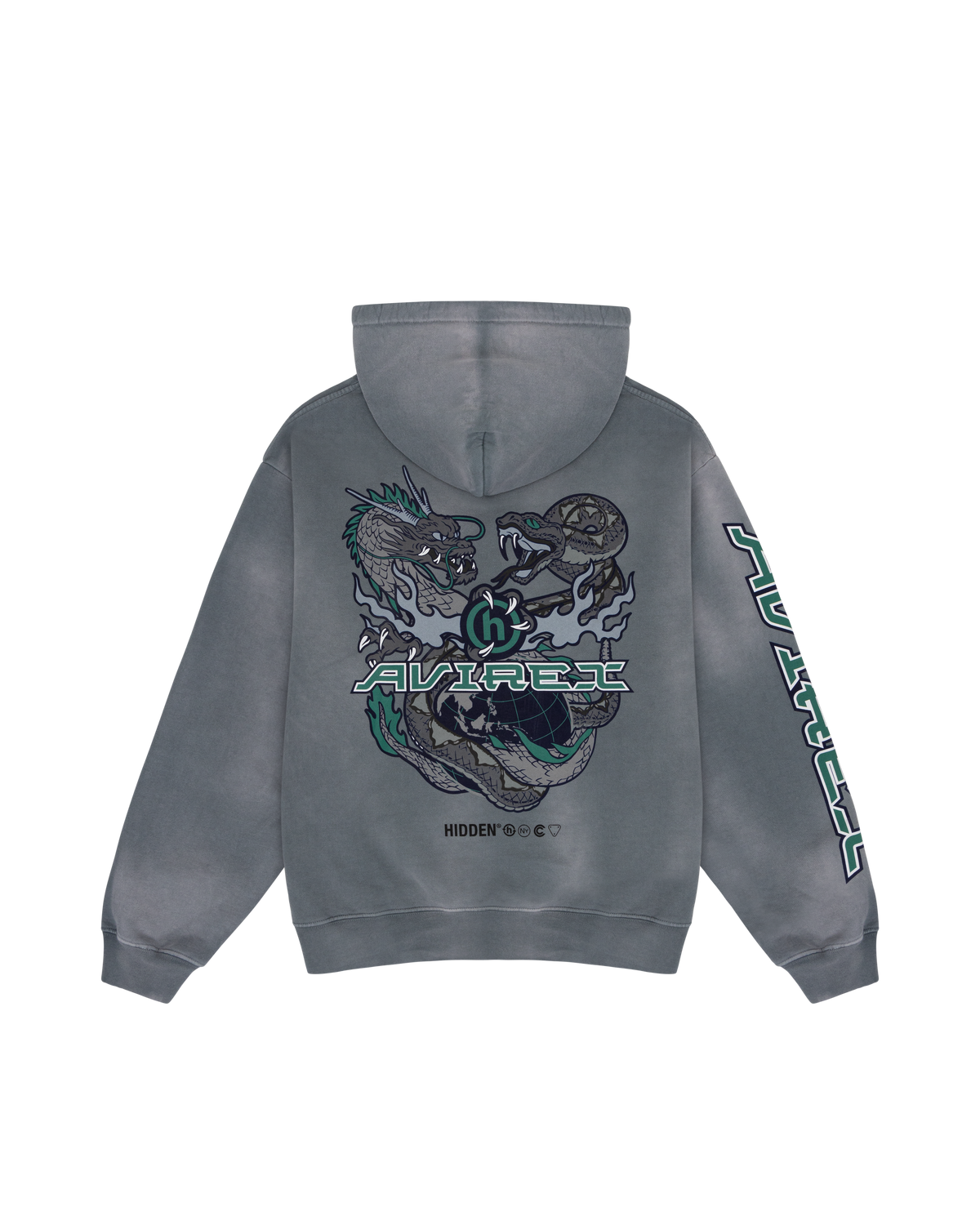 Avirex Worldwide Vintage Wash Hoodie