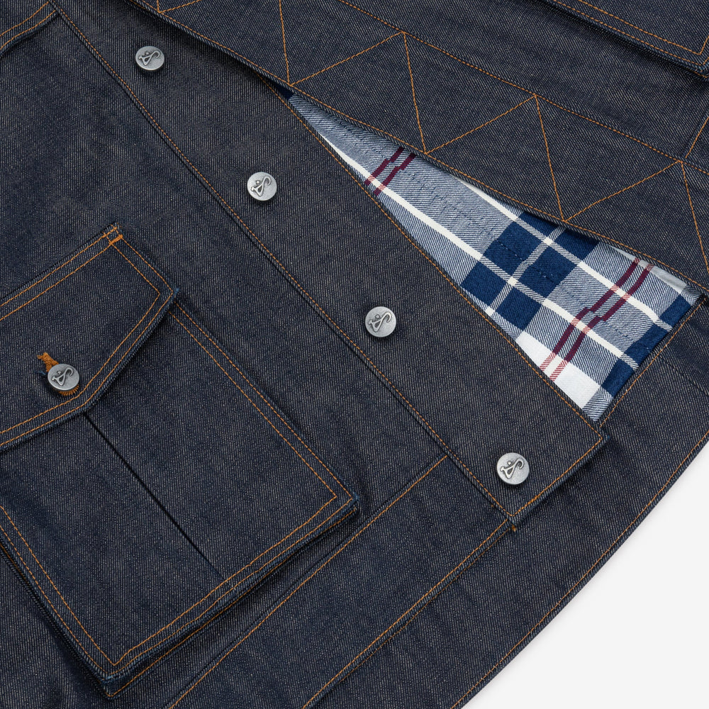 REVERSIBLE 7 POCKET JAPANESE DENIM JACKET