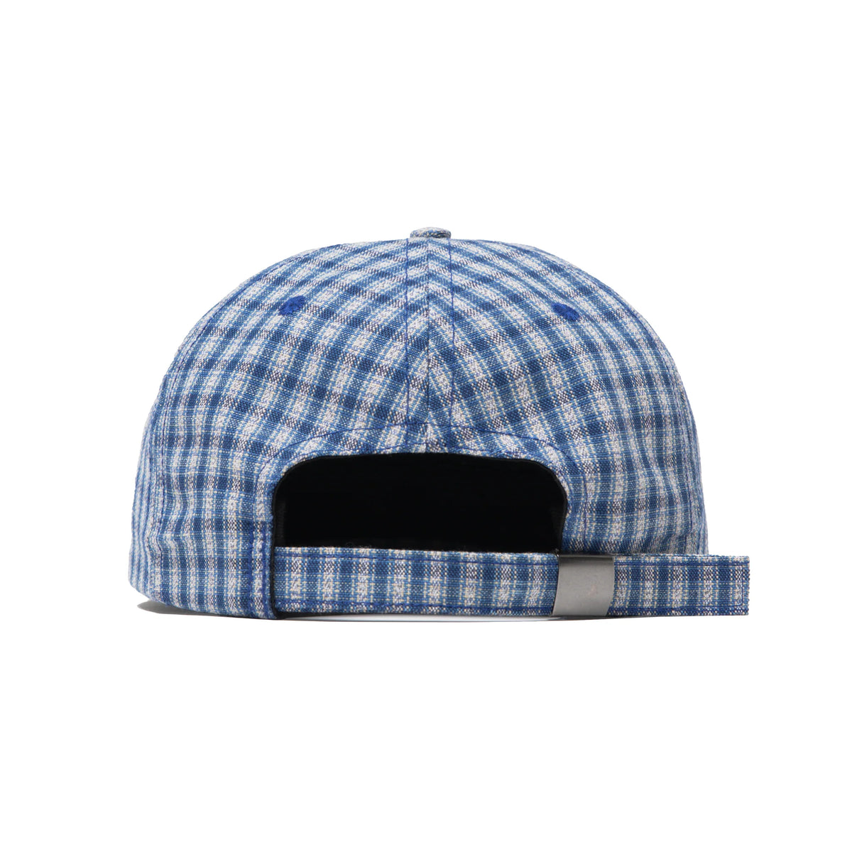 BLUE PLAID SHORT BRIM CAO