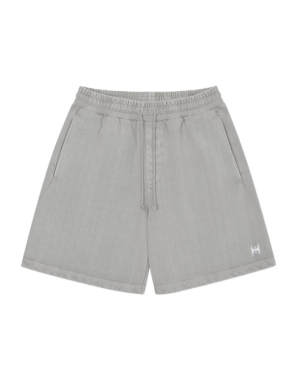 WASHED EMBROIDERED SHORTS