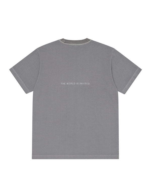 PIGMENT FLOCKED LOGO T-SHIRT